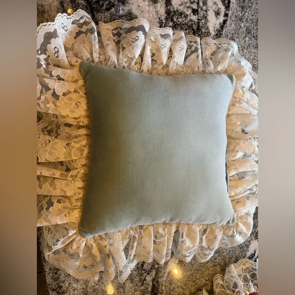 3 Vintage Satin & Lace Throw Pillows~Shabby Chic~Victorian Decor ~Very Pretty!!